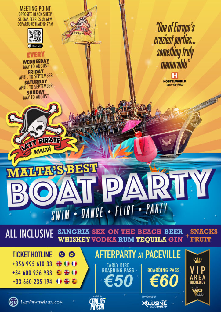 Boat party event flyer